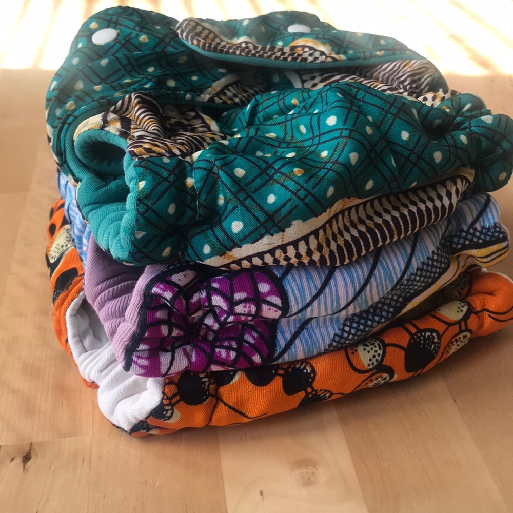 Set of three Beautiful Fitted Diapers